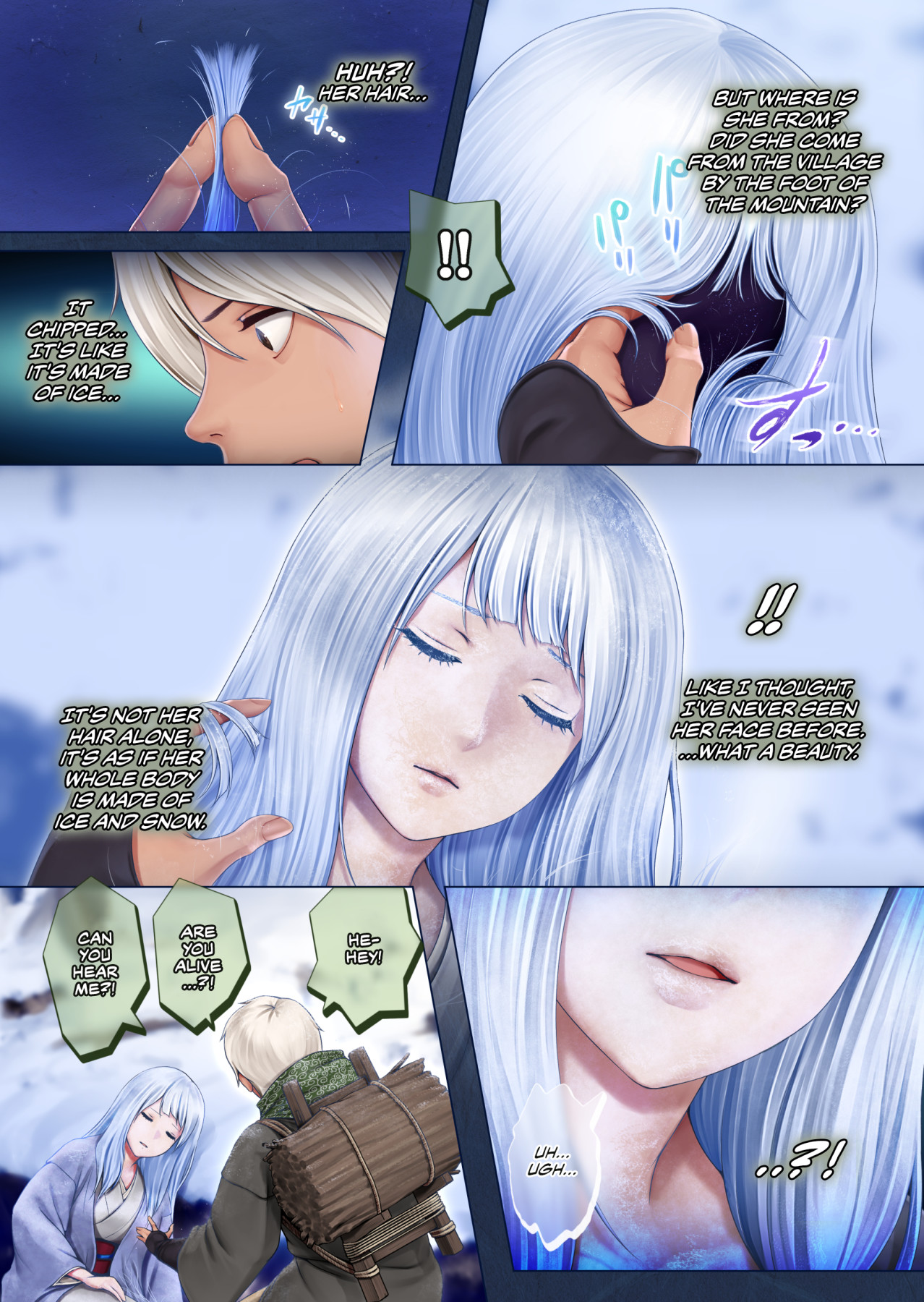 Hentai Manga Comic-Setsu, the Yuki-onna of the Night ~Warm Her Up Lest She Freeze~-Read-4